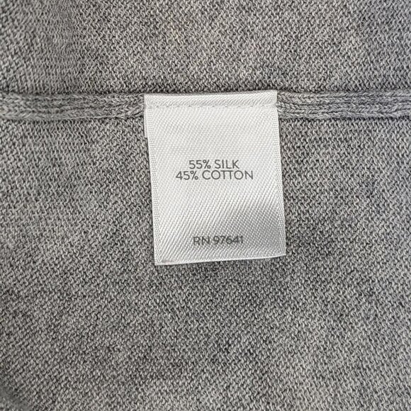 J. Jill Silk & Cotton Gray Long Sleeve Turtleneck - Picture 4 of 8